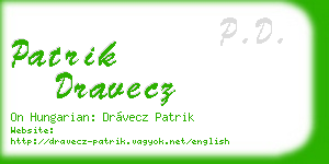 patrik dravecz business card